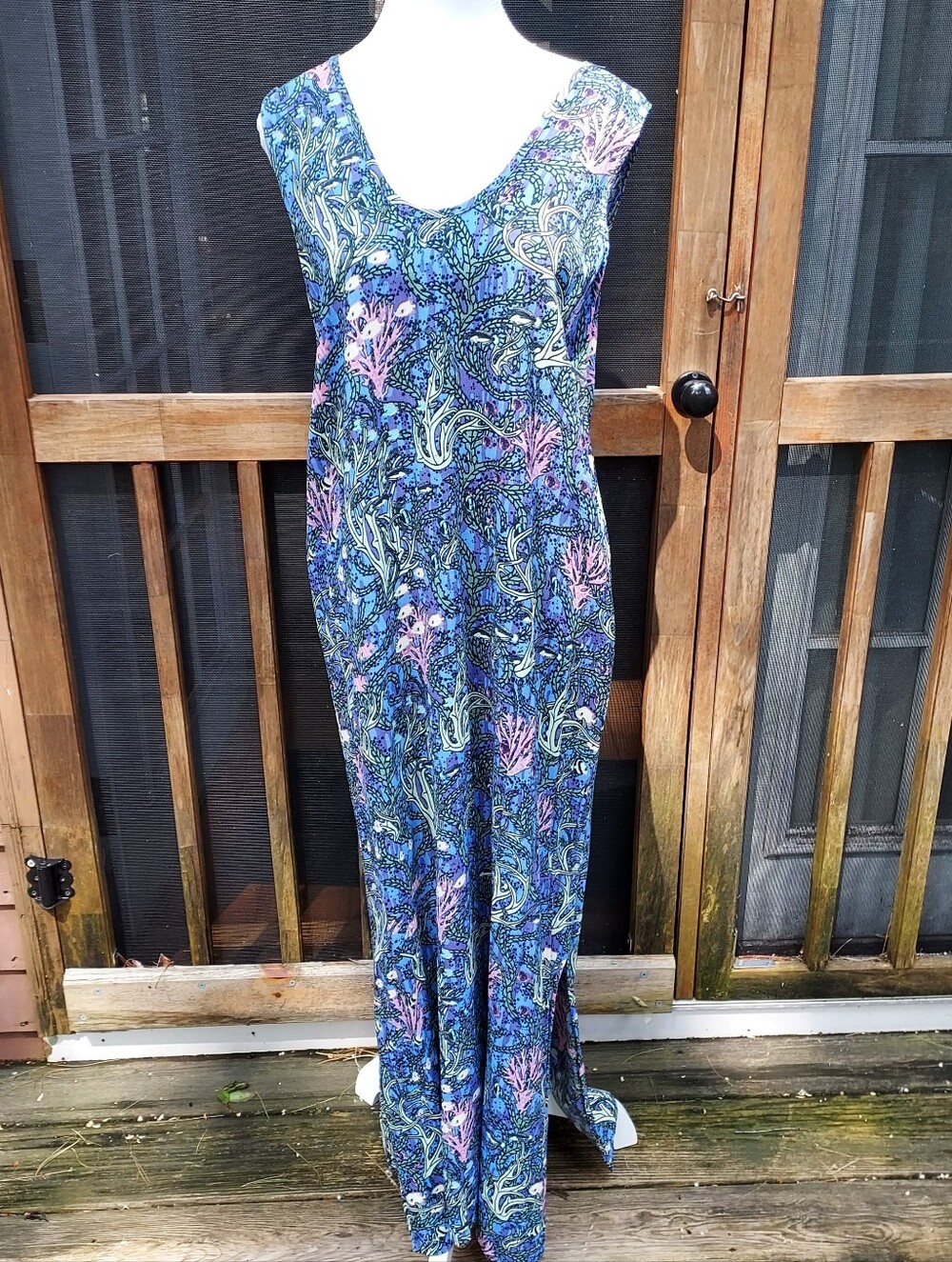 Vintage FLAX Jeanne Engelhart Rayon Tank Dress